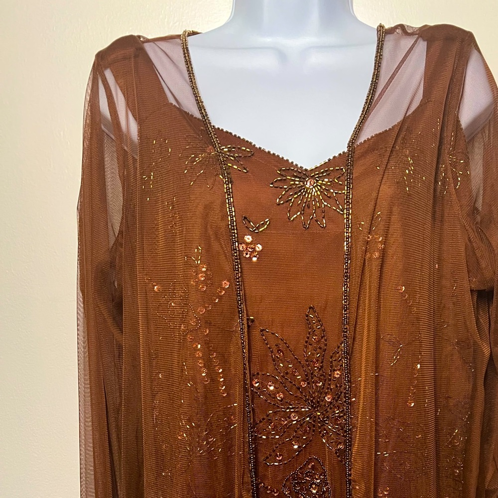 Beaded Formal Top with Matching Shawl